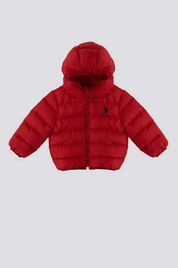 Детское пальто для девочек с капюшоном U.S. Polo Assn., Red