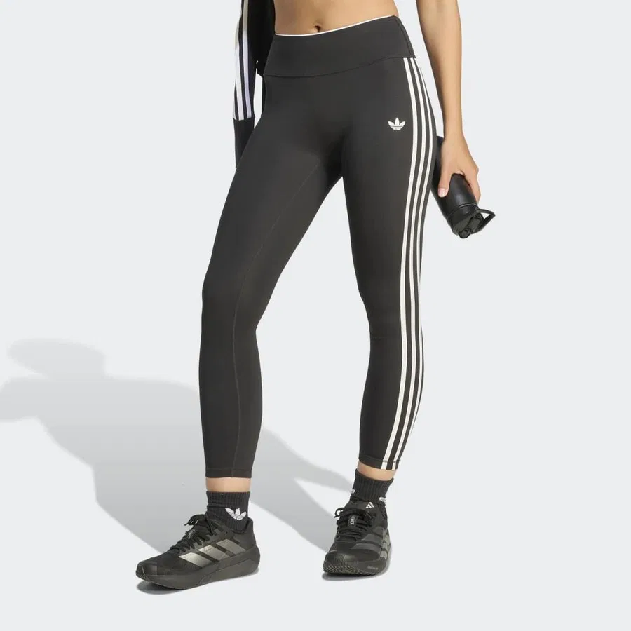 Женские леггинсы 7/8 с принтом adidas Originals Sport Superstar, Черный — фото 4