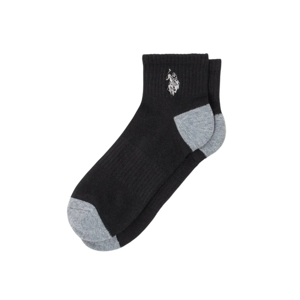Комплект мужских носков U.S. Polo Assn. Quarter Crew, 6 пар, черный
