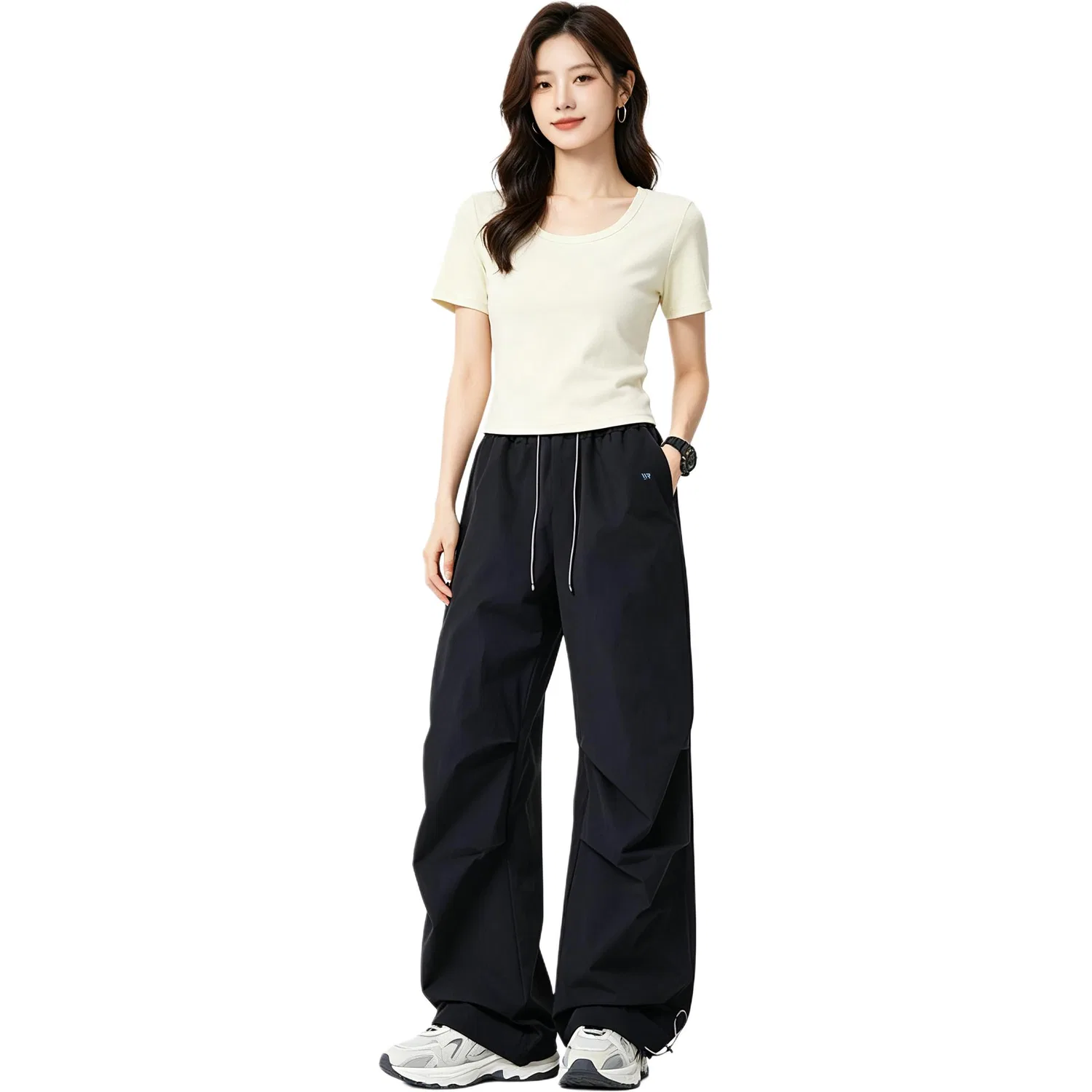 Женские брюки свободного кроя из тонкой ткани, Casual Pants, WARRIOR — фото 4