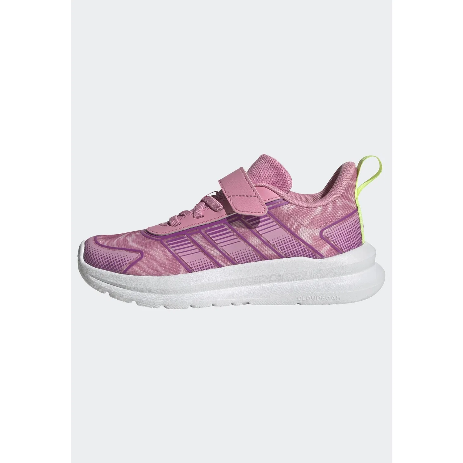 Детские кроссовки с графическим принтом Tensaur Run 4.0 Adidas, St Tropic Bloom/Purple Burst/Hi-Res Yellow — фото 2