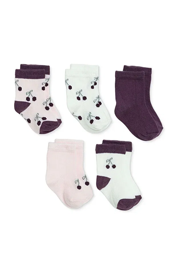 Детские носки для девочек с принтом Hellobaby Ebebek Hello Baby, White Printed