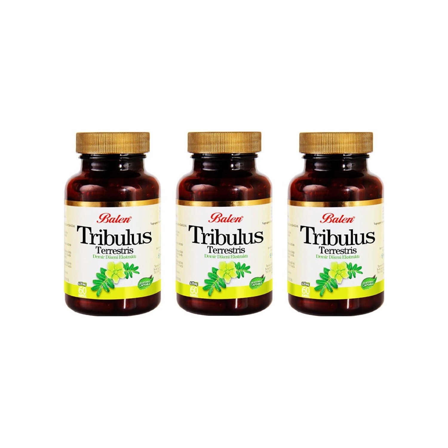 

Добавка Balen Tribulus Terrestris 620 мг, 3 упаковки по 60 капсул