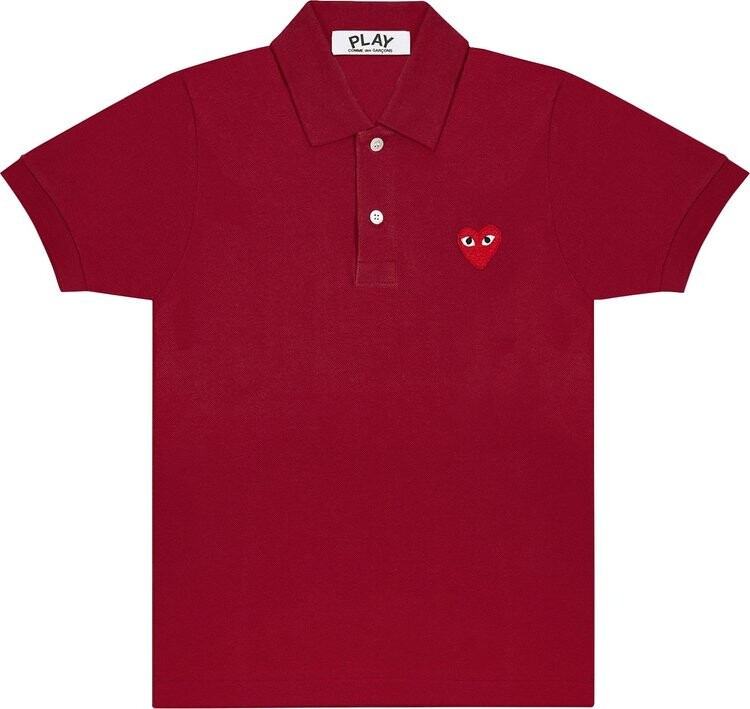 

Поло Comme des Garçons PLAY Big Heart Polo 'Burgundy', красный