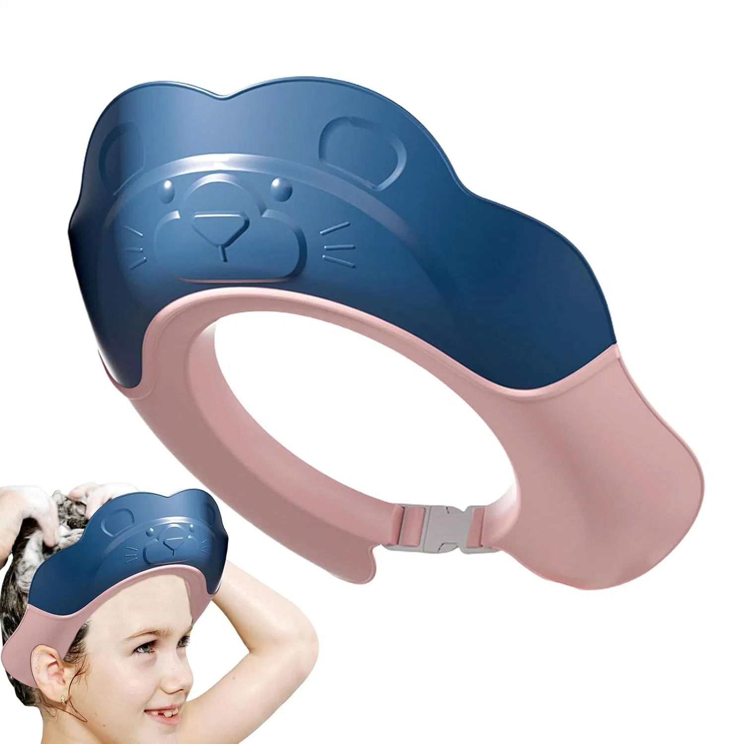 Детская шапочка для душа с защитой ушей, TPE+PP, 24x23 см, Ein Generisch