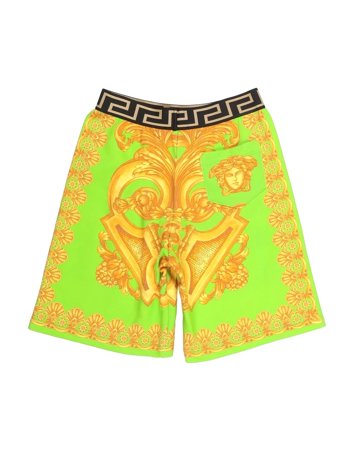 Детский шорты для мальчиков из футера Versace Young, светло-зеленый — фото 2