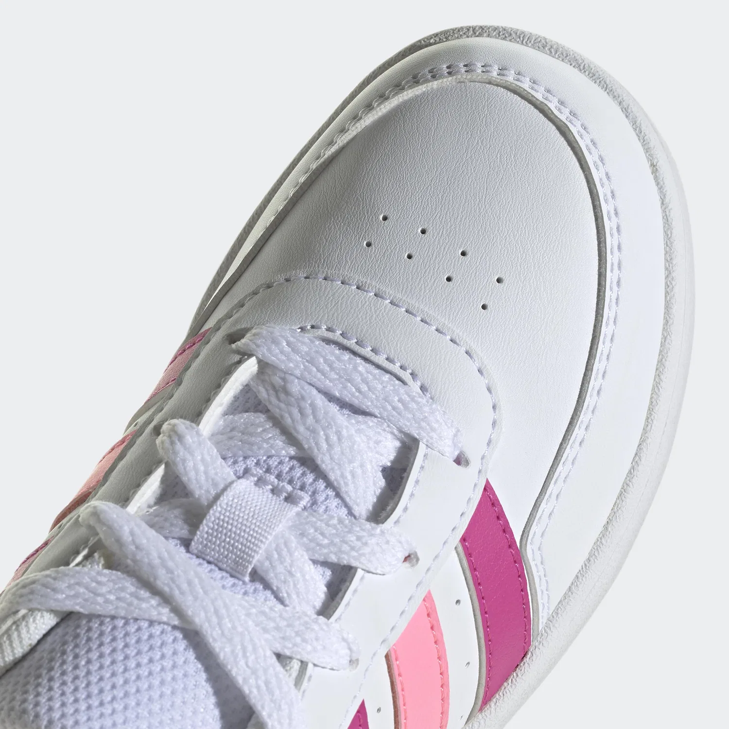 Детские кроссовки для мальчиков с принтом Breaknet Lifestyle Court Lace Adidas, Cloud White Lucid Fuchsia Beam Pink — фото 4