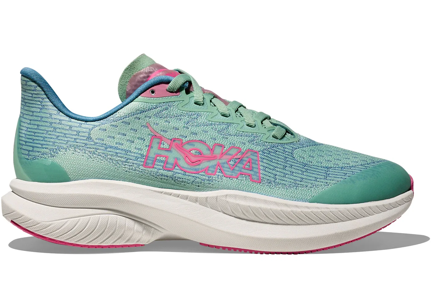 Детские кроссовки для бега Hoka One One Mach 6, Jadeite Alpine Blue