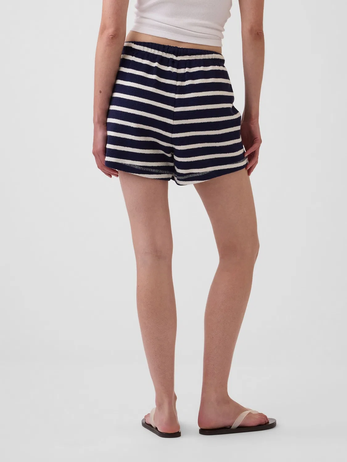 Шорты повседневные Towel Terry Relaxed Easy Shorts Gap, темно-синий — фото 2