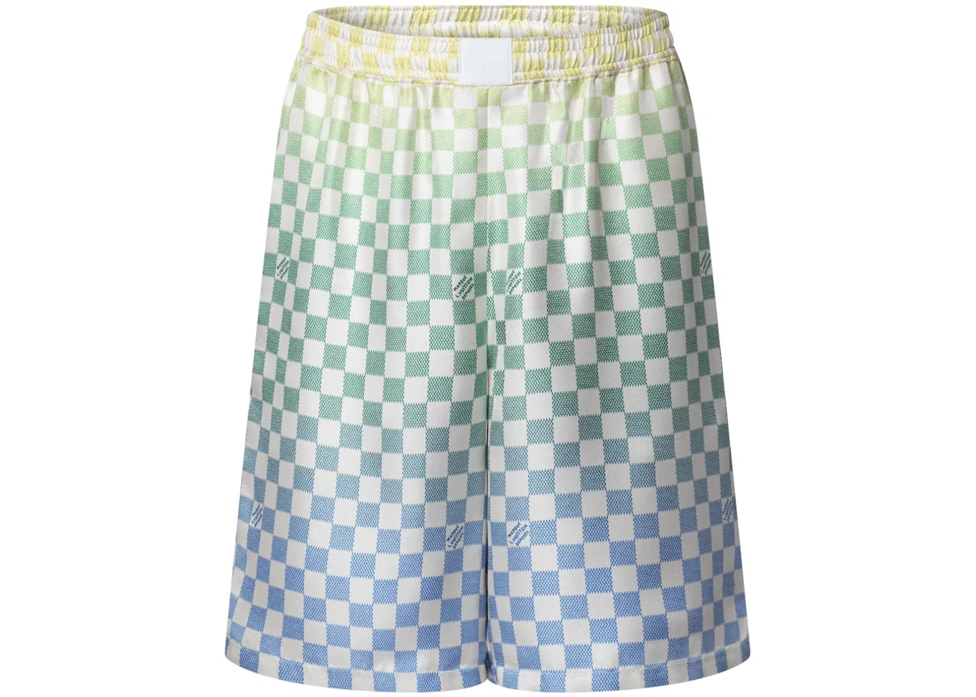 Мужские шорты с принтом Louis Vuitton Damier Gradient Printed Silk Shorts Multicolor, Multicolor
