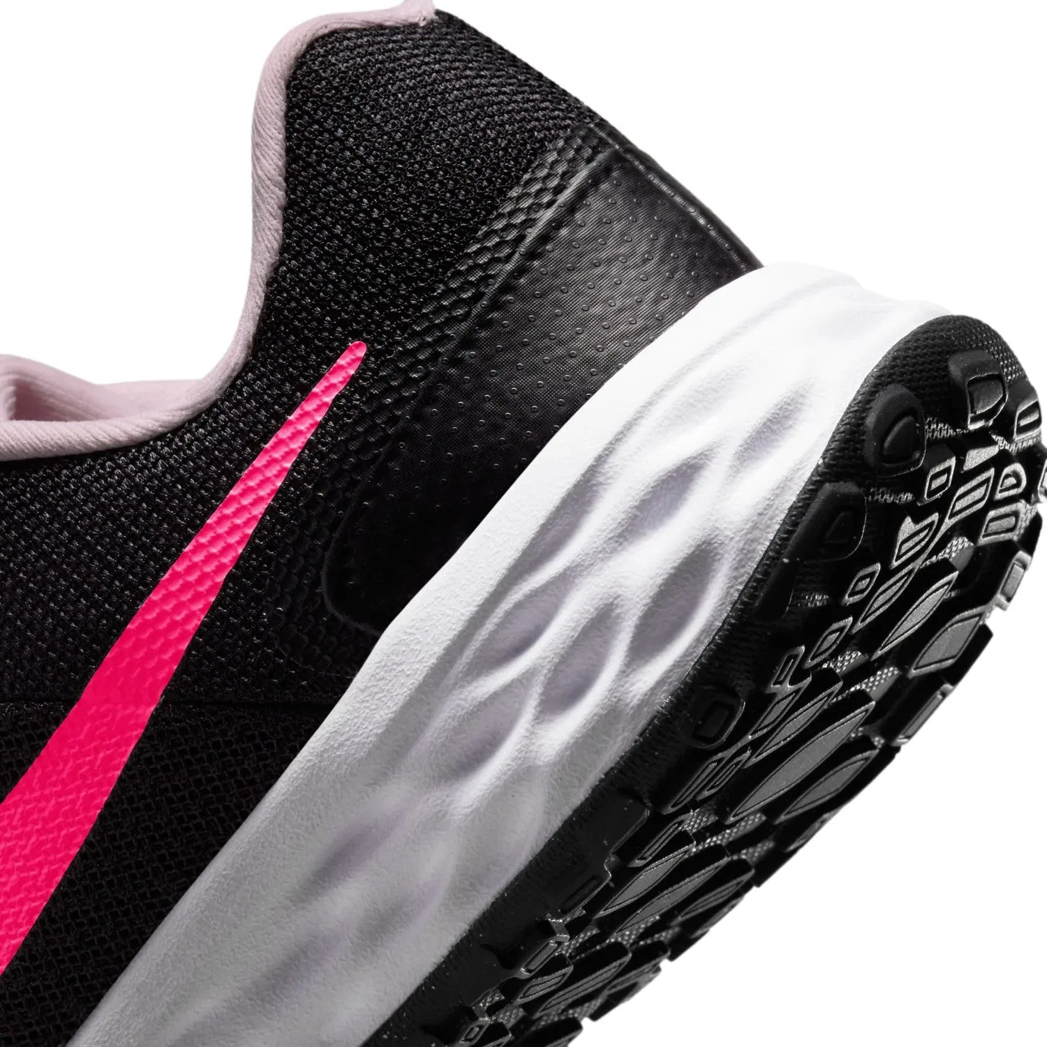 Детские кроссовки для мальчиков с сетчатым верхом NIKE Revolution 6 NN (TDV) NIKE, Black Hyper Pink Pink Foam — фото 4