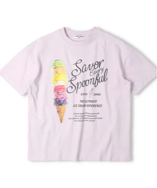 Детская футболка с принтом Ice Cream Jolly Jury, Lavender