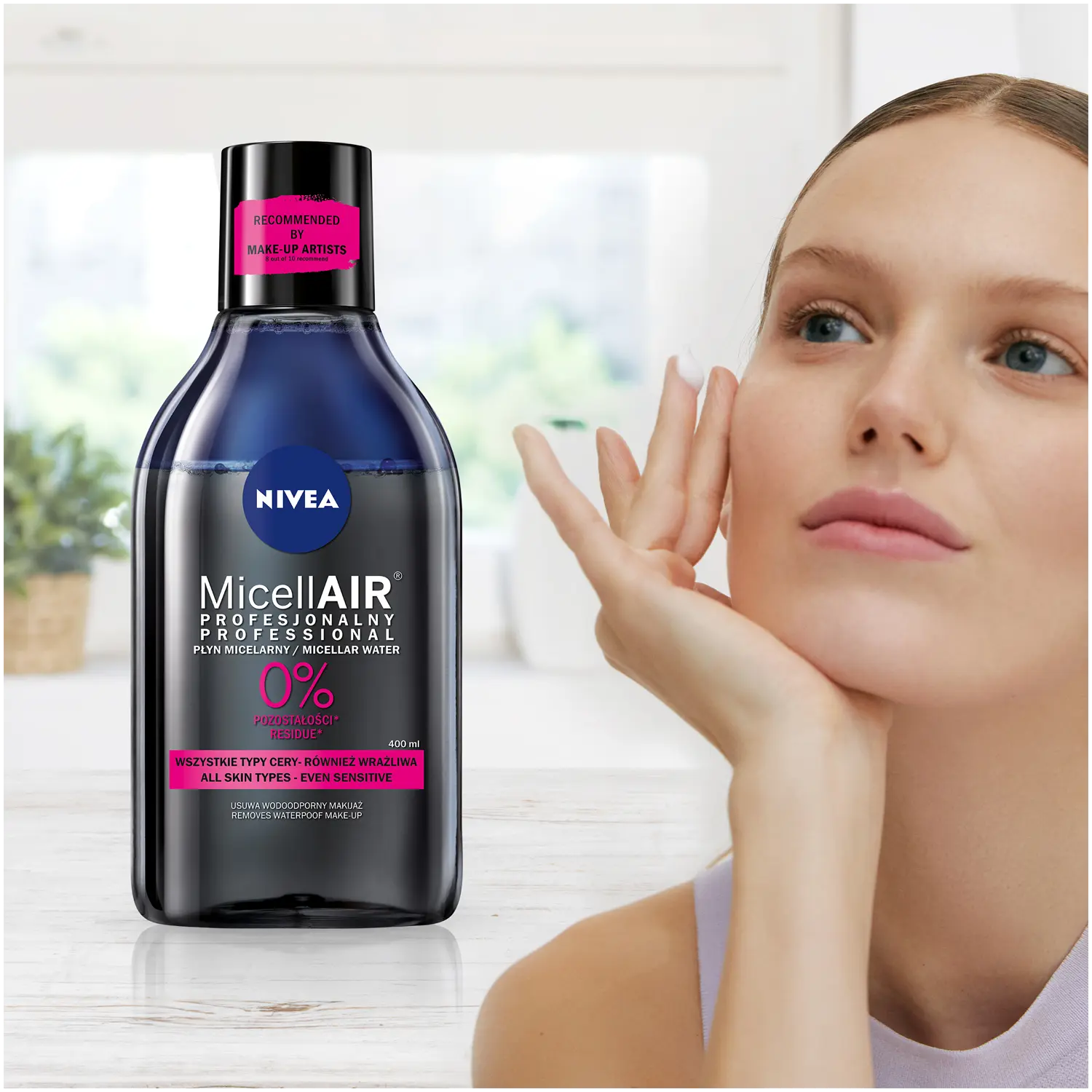 Мицеллярная вода Nivea — MicellAIR профессиональная двухфазная мицеллярная жидкость для лица, 400 мл — фото 4