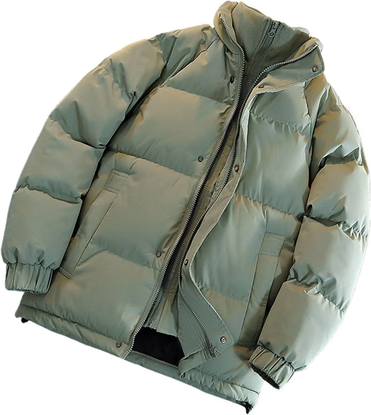 Мужская куртка-пуховик с принтом, Winter Jackets for Men, армейский зелёный — фото 3