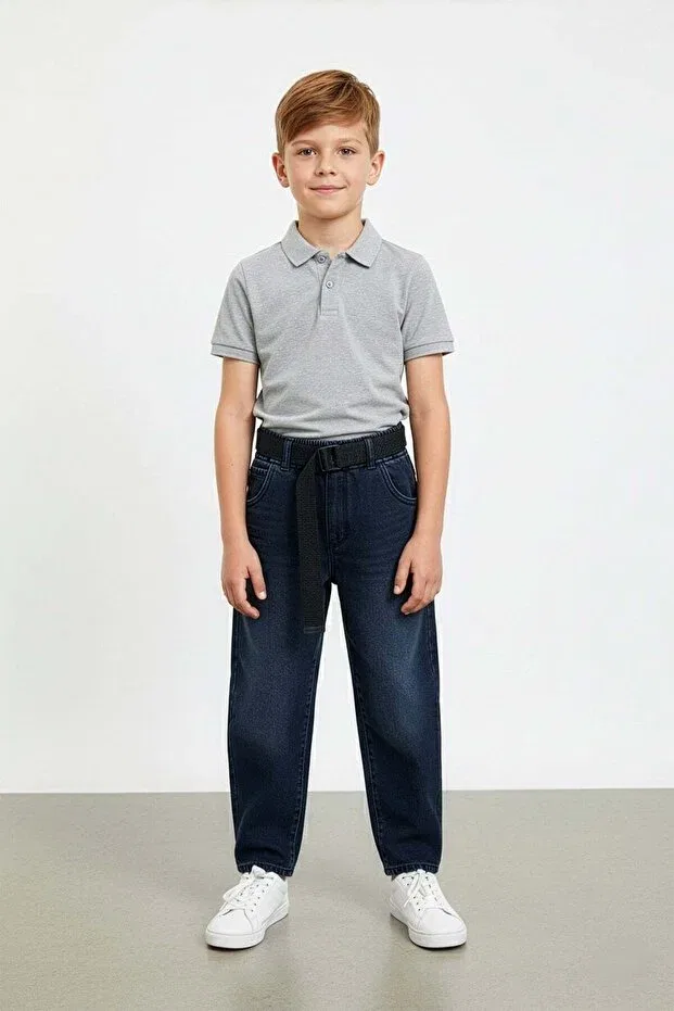 Детские брюки для мальчиков свободного кроя Fulla Moda, Navy Blue — фото 3
