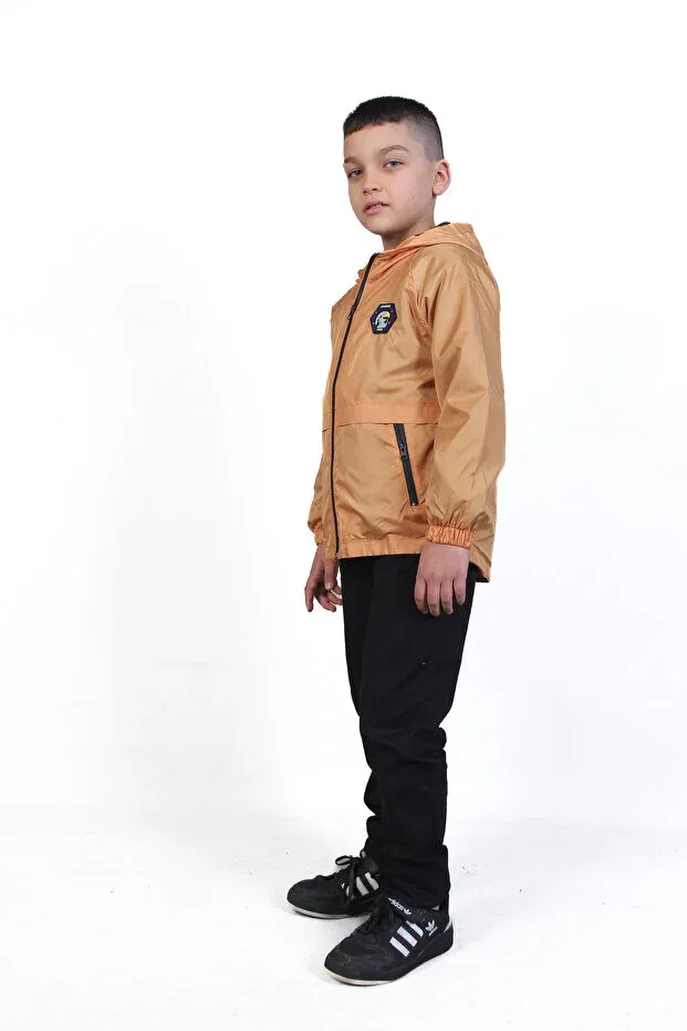 Детское пальто для девочек с капюшоном Jenerik Kids, Hardal — фото 2