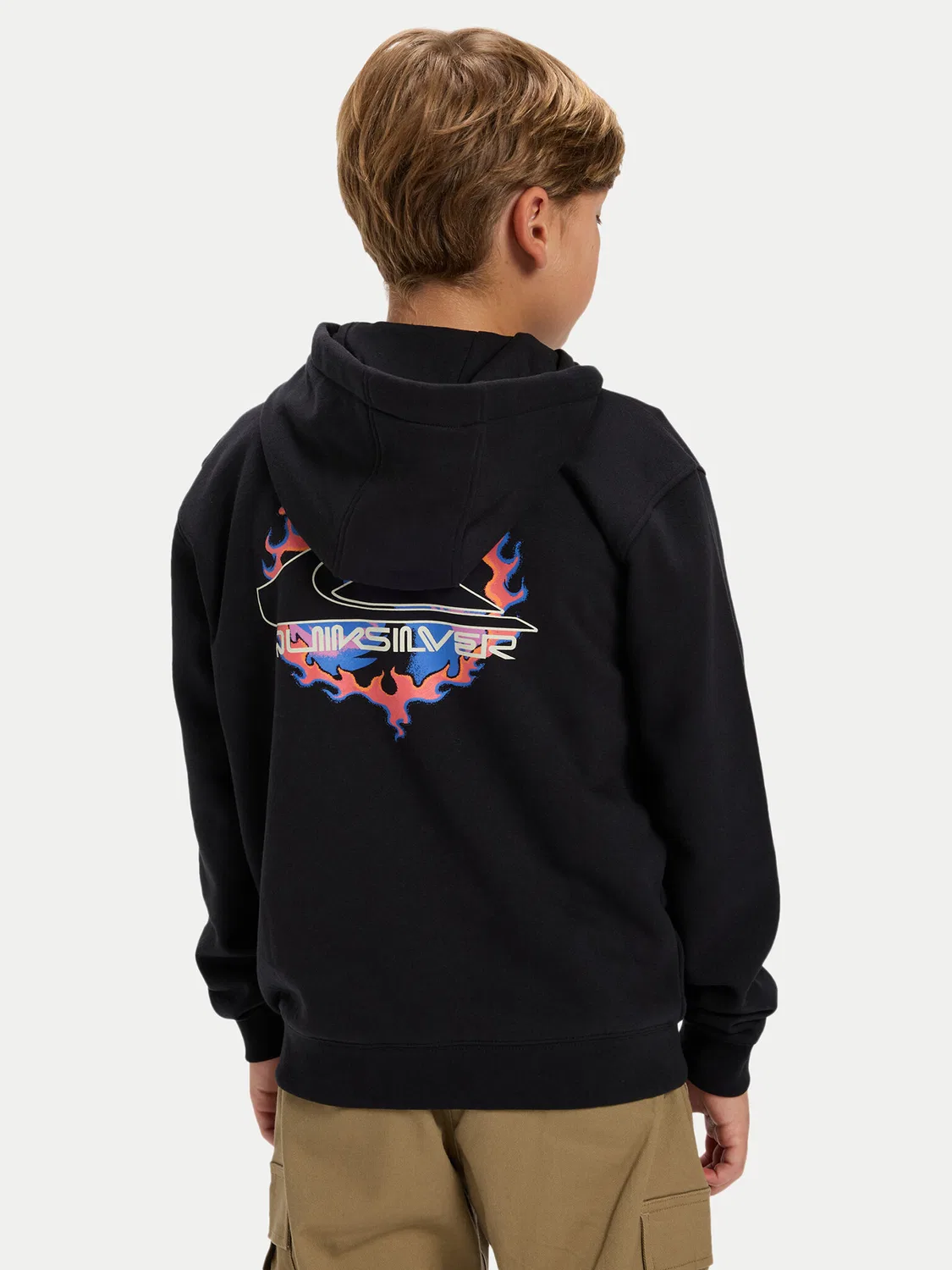 Толстовка стандартного кроя для мальчика Graphic Zip Quiksilver, черный — фото 3