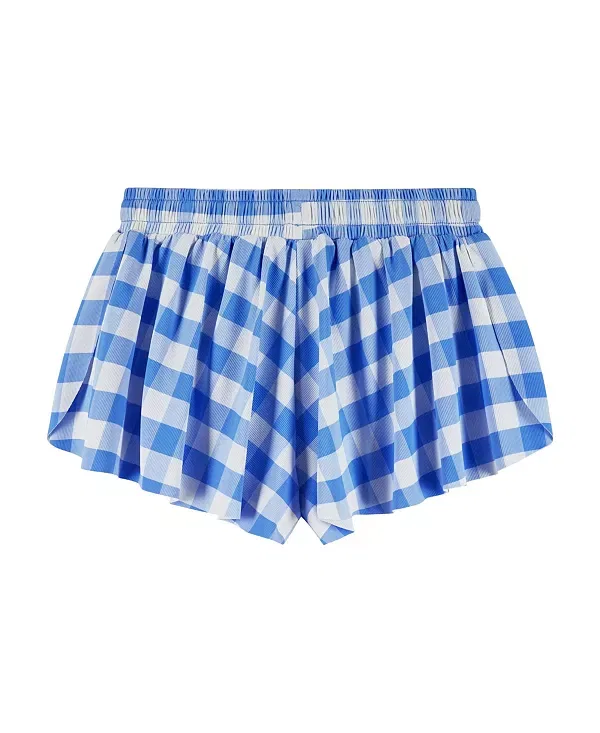Детские шорты для девочек с завязкой на талии Andy & Evan, Blue Gingham — фото 2