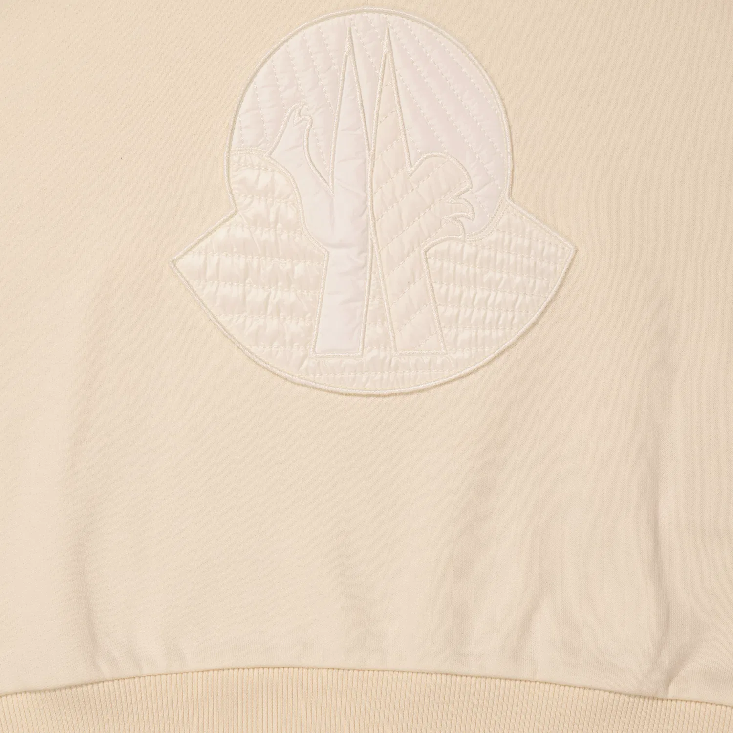 Свитшот детский хлопковый с логотипом Moncler, Cream — фото 3