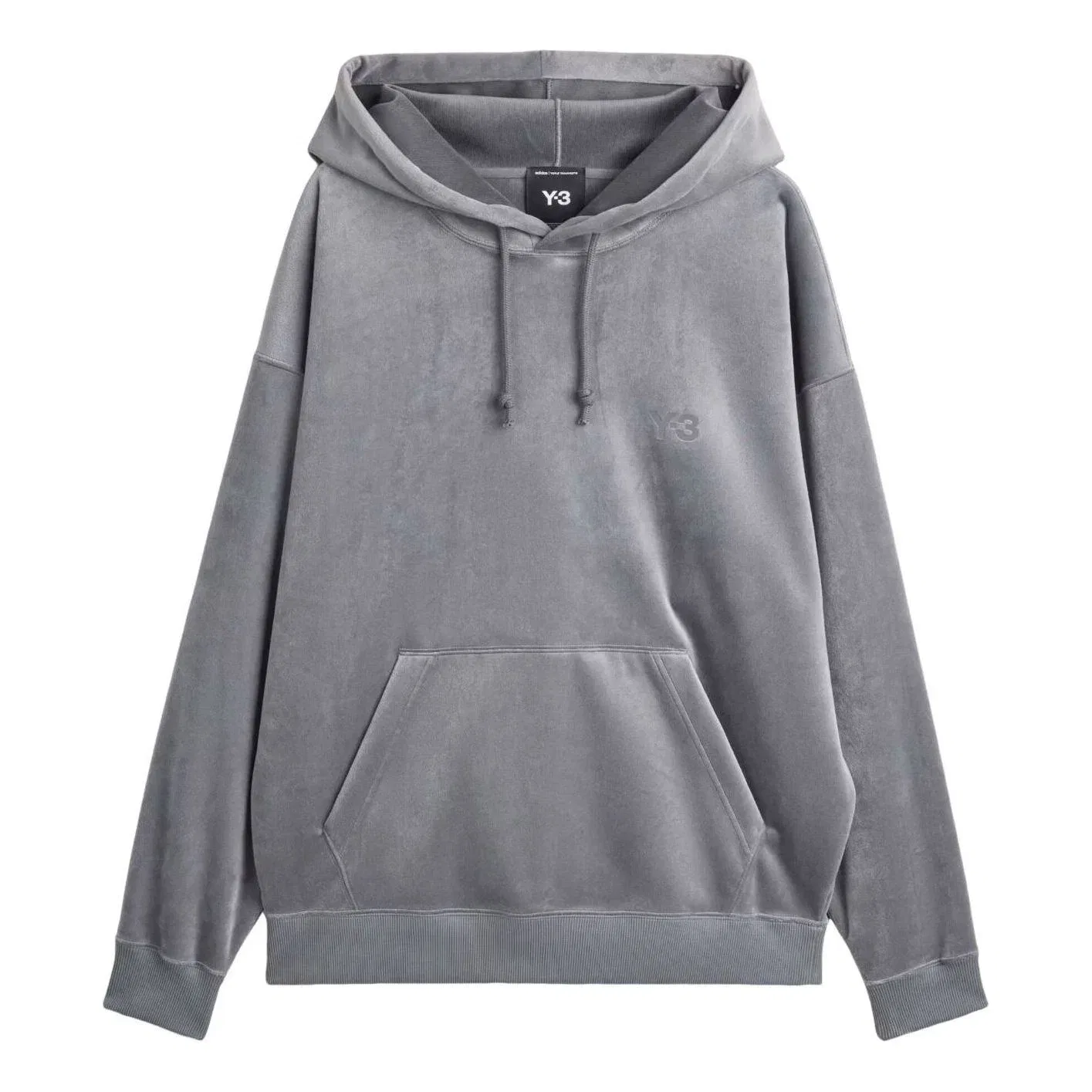 Мужское худи с вельветовым кордюром Adidas x Y-3 Velvet Corduroy Hoodie Asia Sizing, серый