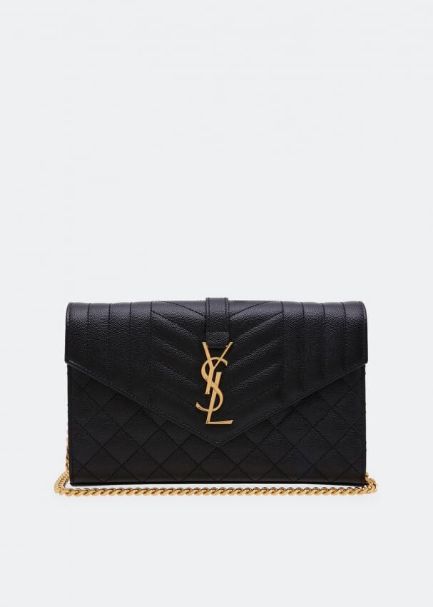 

Кошелек SAINT LAURENT Monogram chain wallet, черный