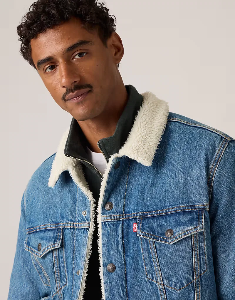 Куртка-тракер sherpa type iii из вельвета Levi's, синий — фото 3