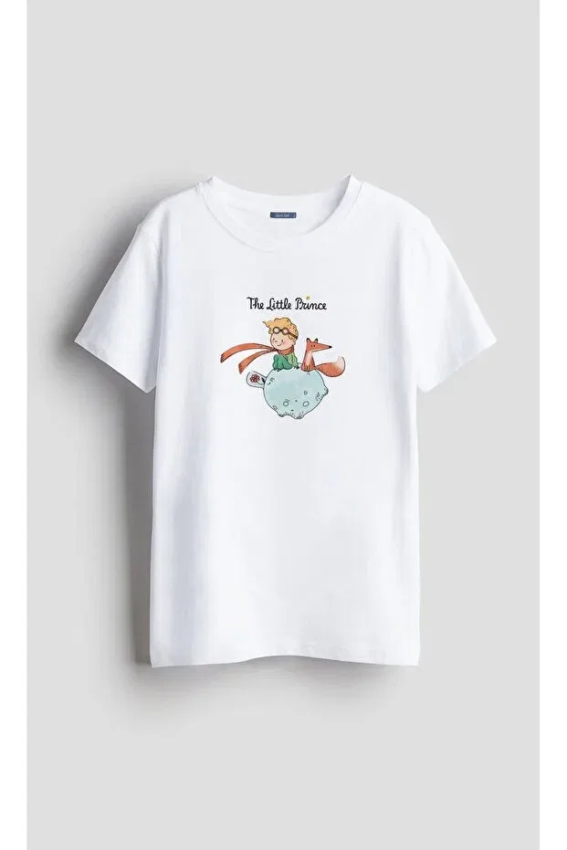 Детская футболка с принтом Little Prince Anime Cartoon Printed Design Darkia, White