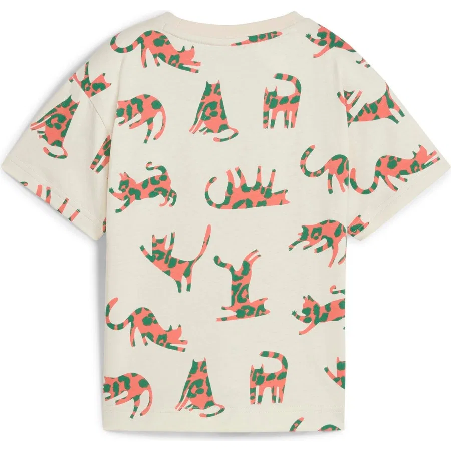 Детская футболка с длинным рукавом Cats Club Tee Puma, Бежевый — фото 4
