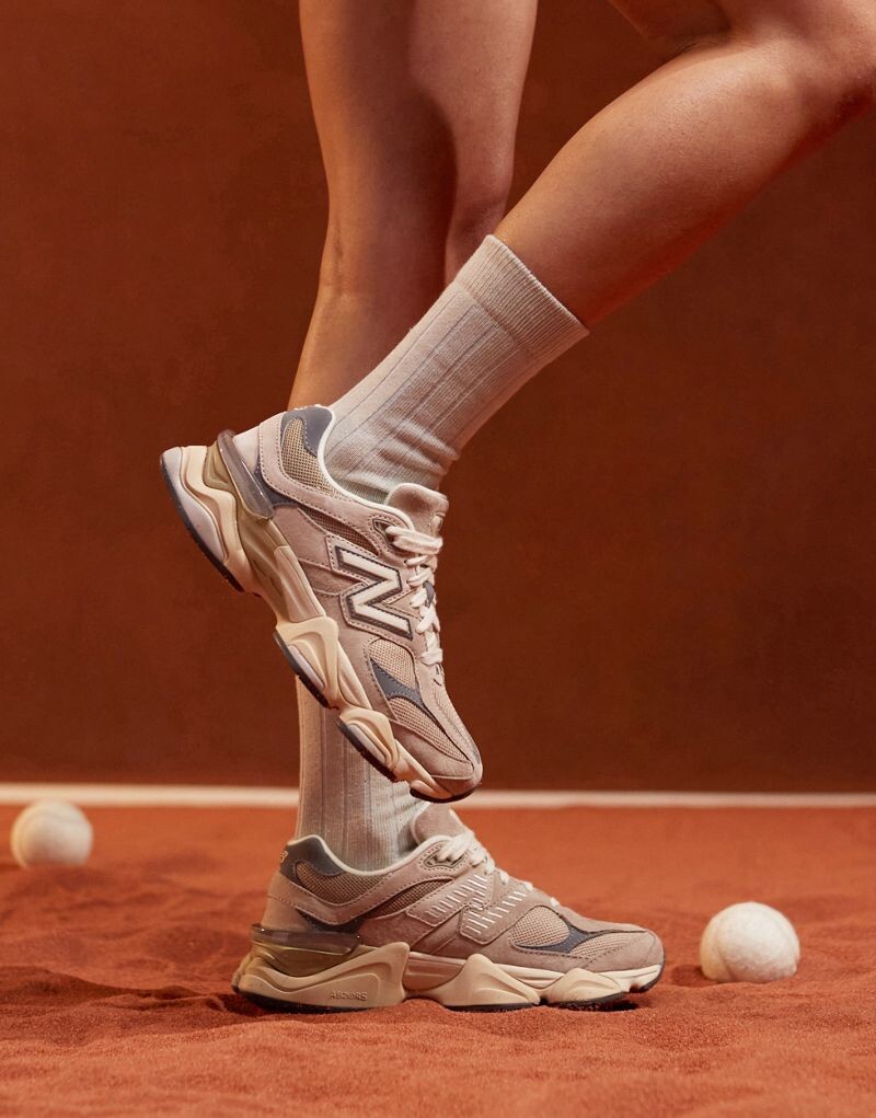 

New Balance - 9060 - Бежево-темно-синие кроссовки, Синий, New Balance - 9060 - Бежево-темно-синие кроссовки
