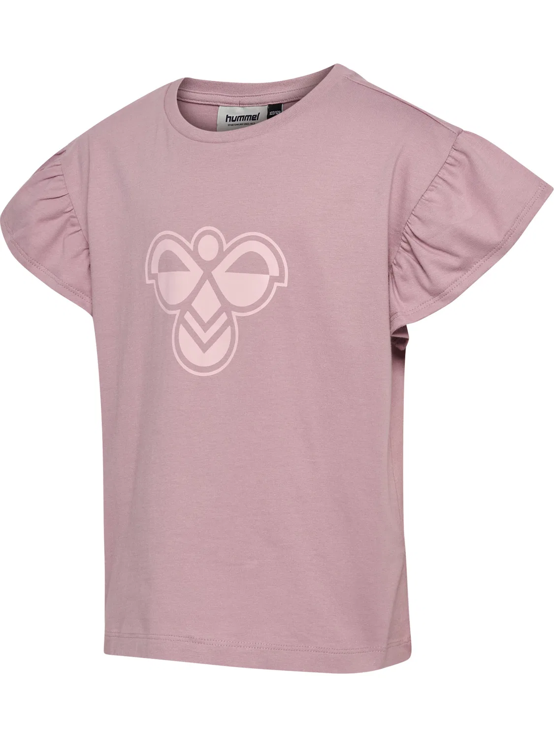 Детская футболка для девочек с рюшами Hmljr Ruffle Hummel, Violett — фото 4