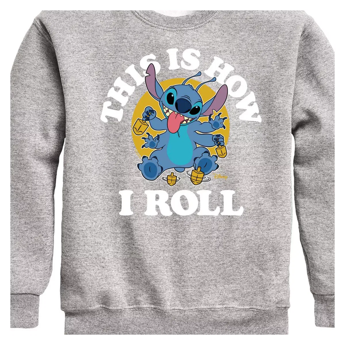Детское худи с длинным рукавом Lilo & Stitch - This Is How I Roll, Athletic Heather — фото 2