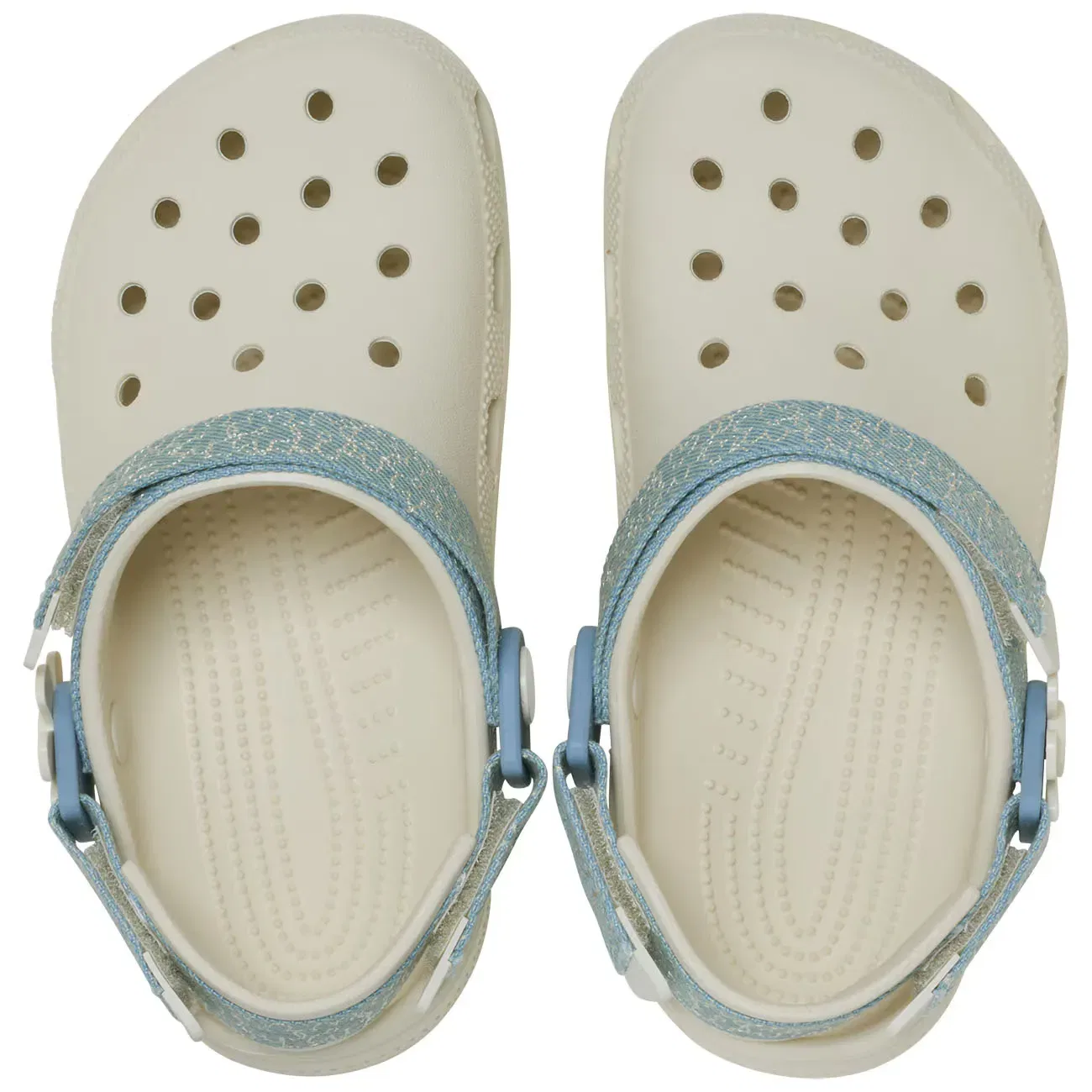 Детские сабо с цветочным принтом Classic Dnm Flwr Adj Backstrap Clog K Crocs, Blanco — фото 3