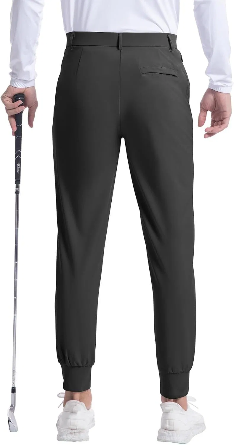 Мужские спортивные брюки Slim Fit с карманами, чёрный — фото 4