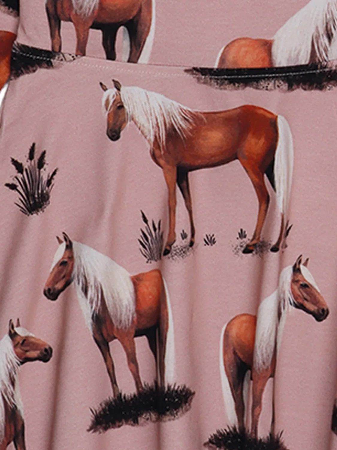Платье Walkiddy Beauty Horses Dress розового цвета — фото 2