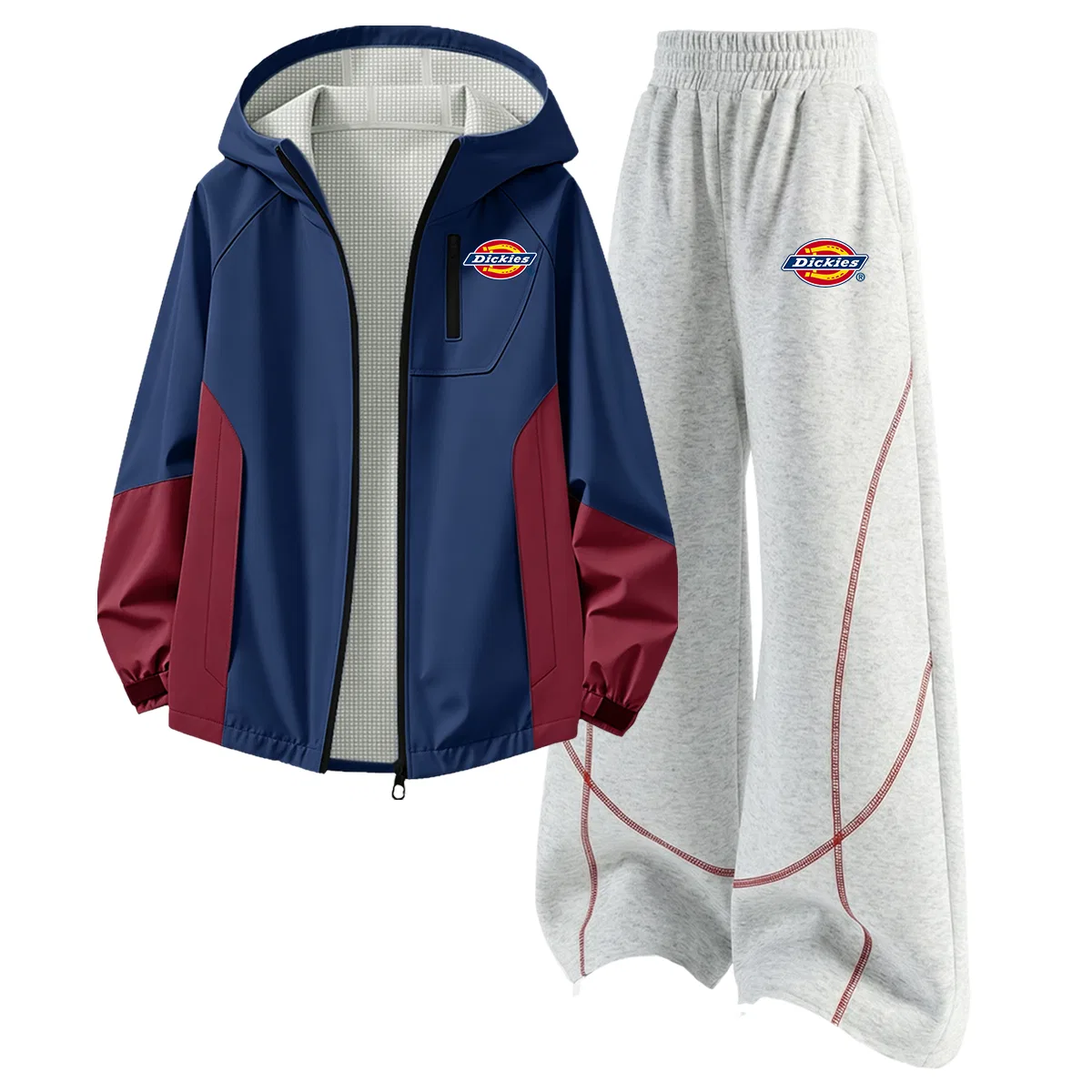 Детский комплект спортивных костюмов с капюшоном Dickies, Blue/White Heather Gray