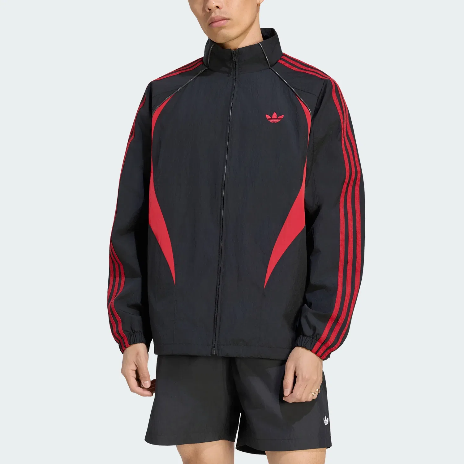Мужская куртка с воротником-стойкой Black/Red Adidas Originals, Black/Red — фото 4