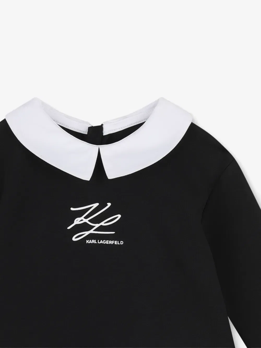 Платье с длинными рукавами и бантами Karl Lagerfeld Kids, черный — фото 3