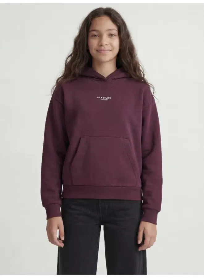 Худи с логотипом Youth regular fit Jack & Jones Junior, винный