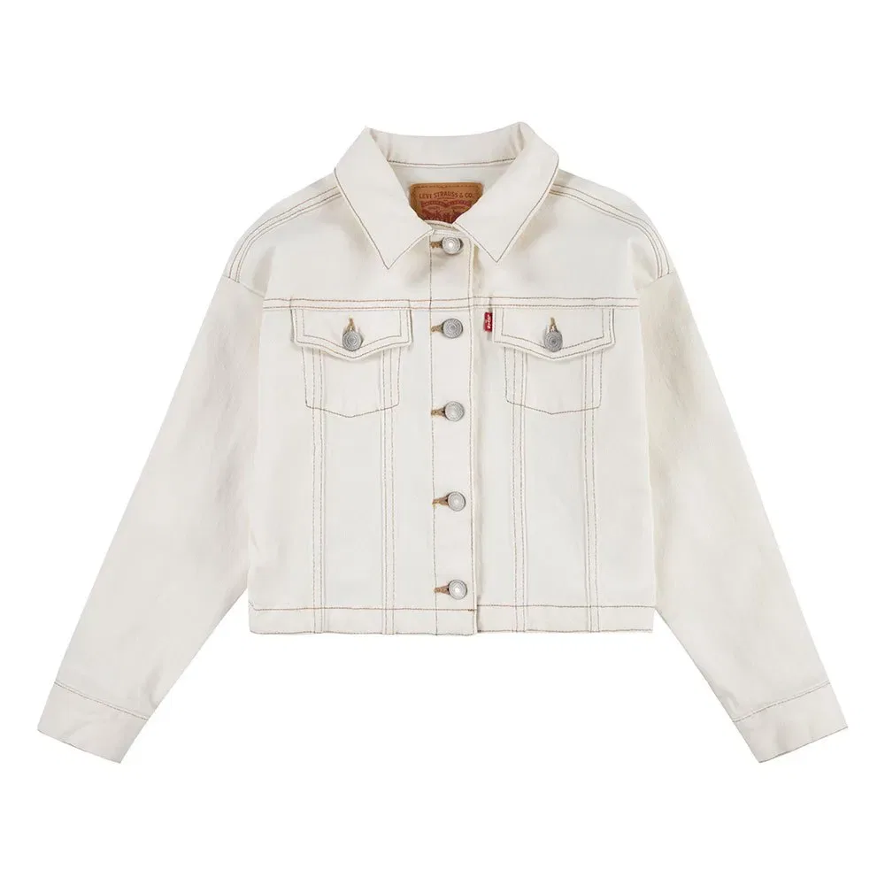 Детская джинсовая куртка оверсайз без капюшона Levi's, Beige