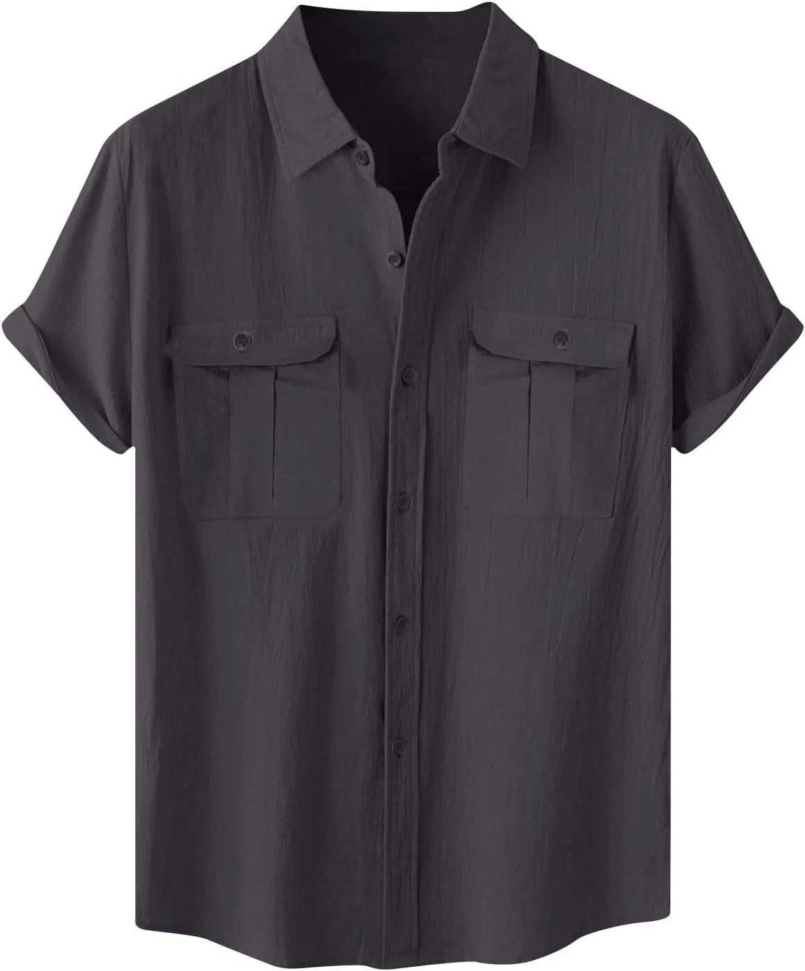 Мужская футболка с карманами Cotton Linen Tactical, Dark Gray — фото 2