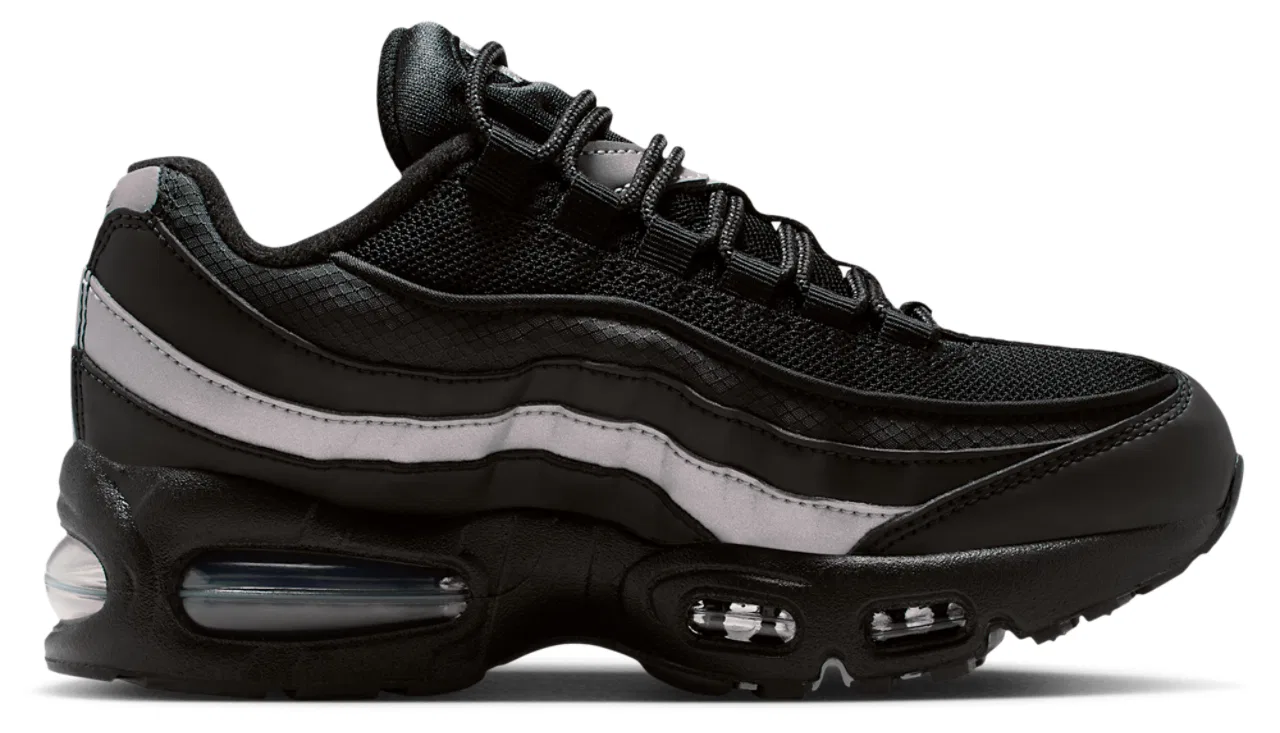 Кроссовки для девочек Air Max 95 Nike, цвет Black/Metallic Silver/White
