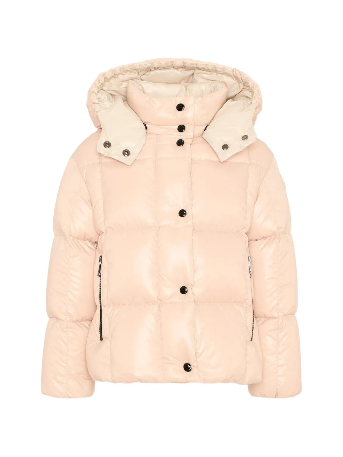 Стеганая куртка с капюшоном, розовая Moncler, розовый — фото 2