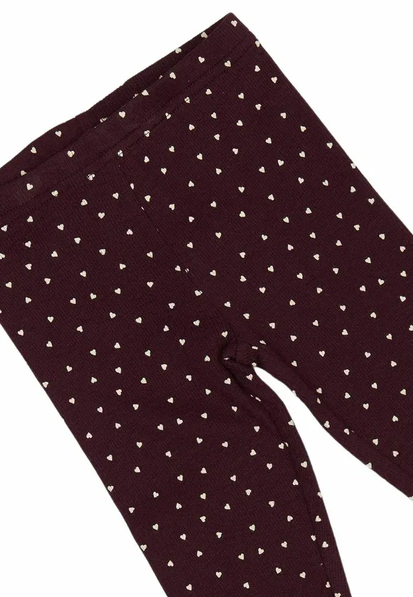 Брюки из хлопка и модала Heart - tampres - kelnes Petit Piao, Dark Grape White, белый — фото 3