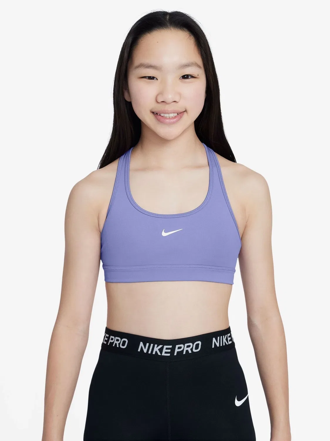 Спортивный бюстгальтер Nike Swoosh Nike, фиолетовый