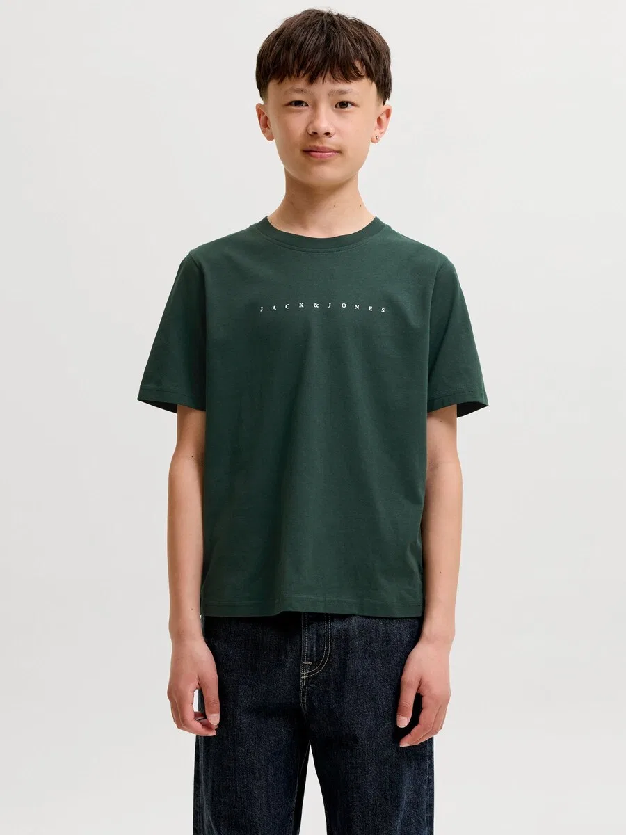 Детская футболка "Star" темно-зеленого цвета Jack & Jones Junior