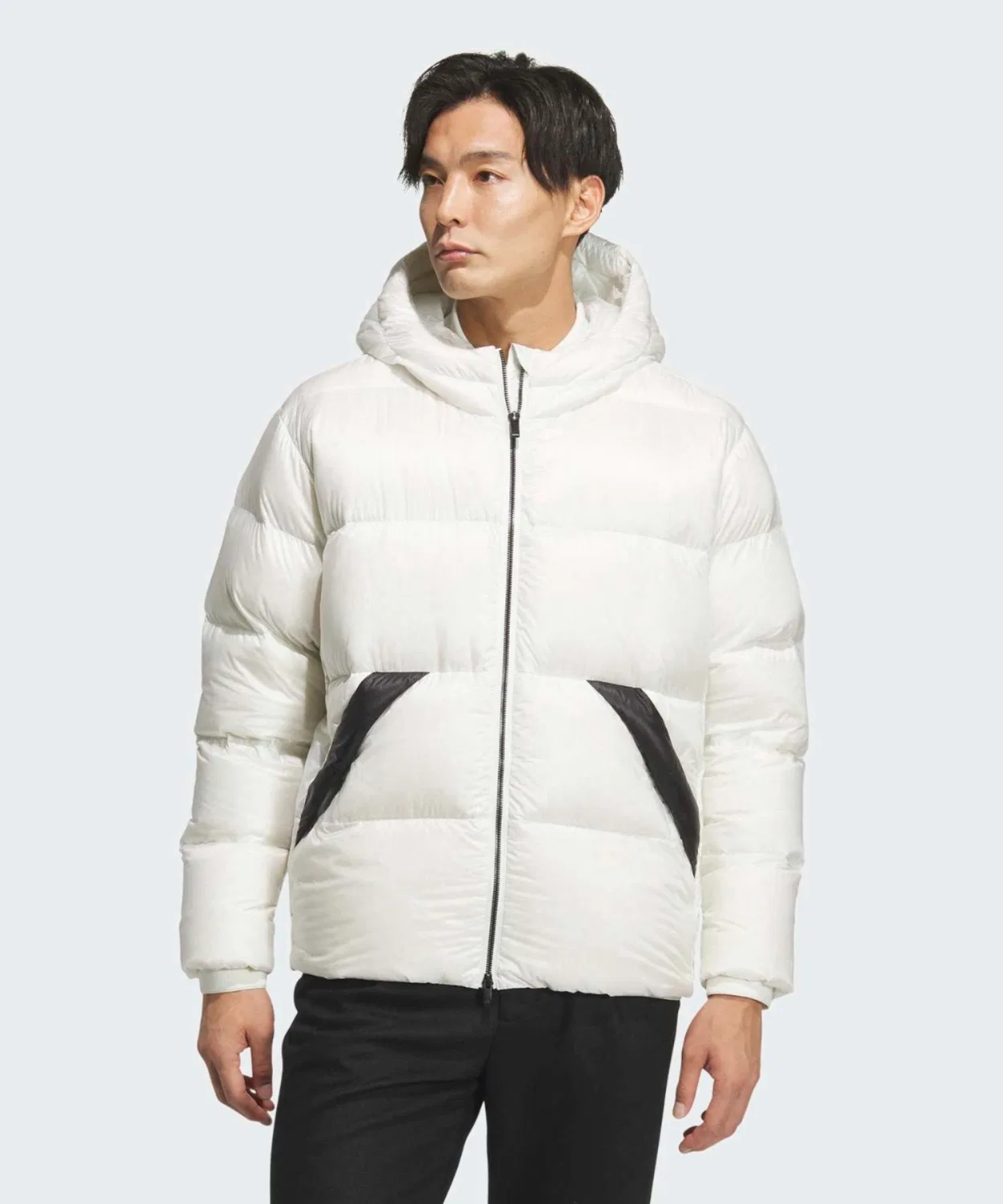 Мужское/Женское свободное пальто Pertex Quantum Puffy Adidas, Off White — фото 3