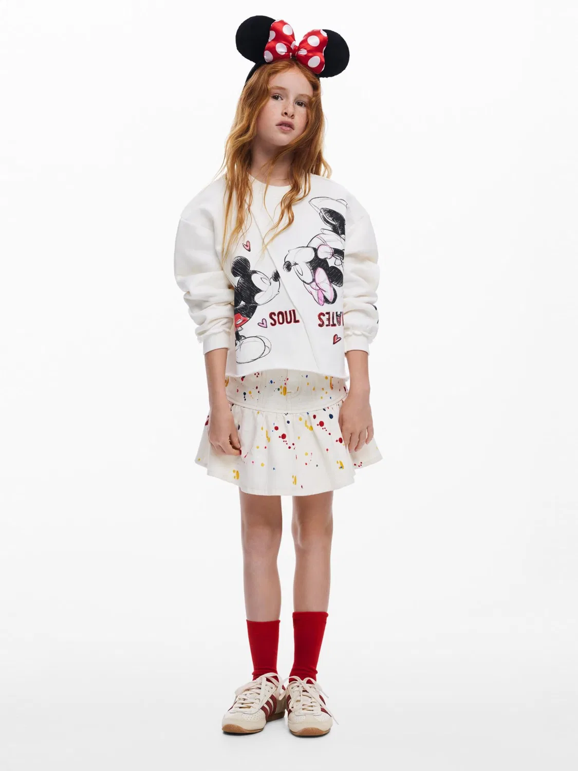 Свитшот Desigual Mickey Mouse Kiss белого цвета — фото 4