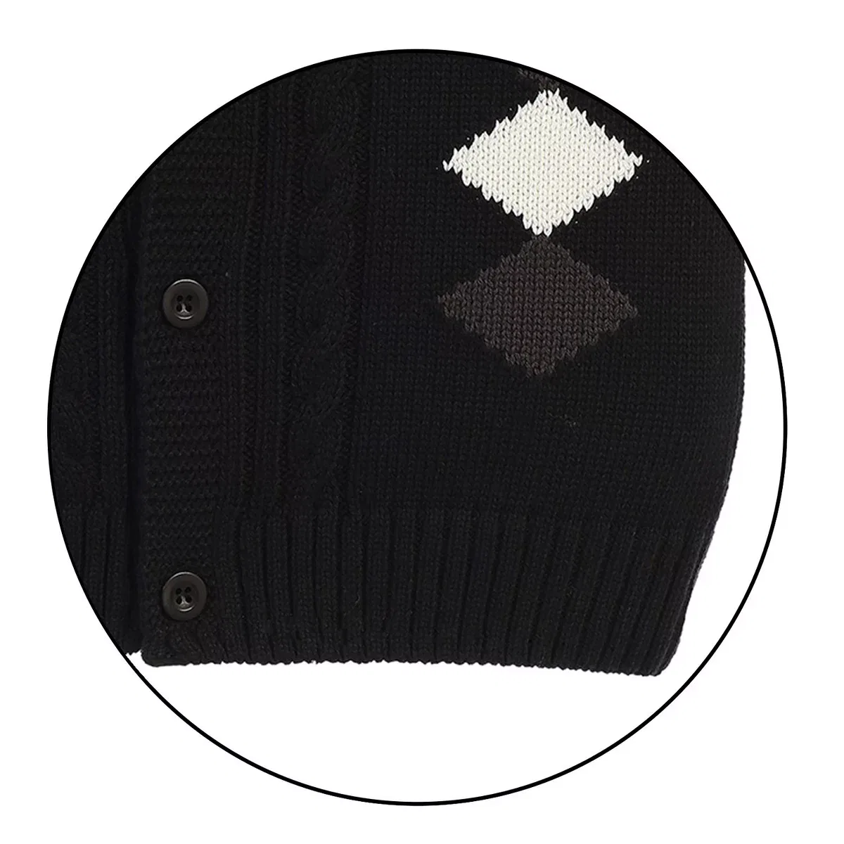 Детский жилет для мальчиков вязаный Diamond Knitted GIOBERTI, Black — фото 3