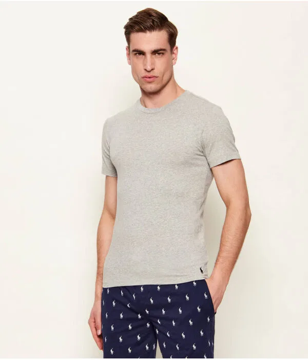 Мужской комплект футболок 2 штуки Slim Fit Polo Ralph Lauren, серый — фото 3