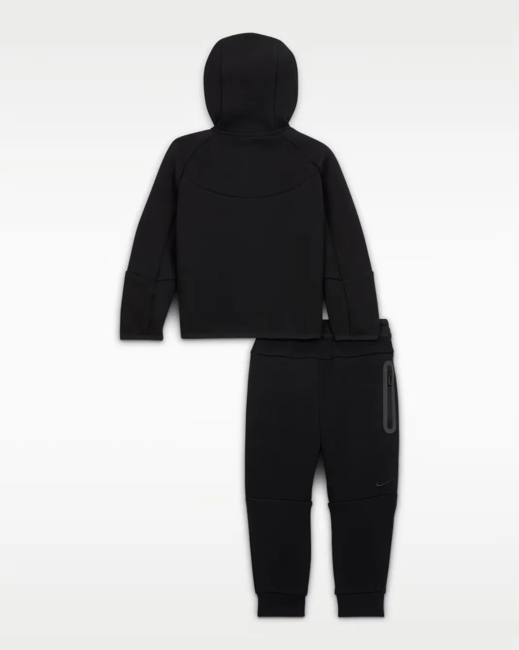 Детский флисовый комбинезон (2 предмета) на молнии, размер 12-24 месяца Nike Sportswear, Black — фото 2